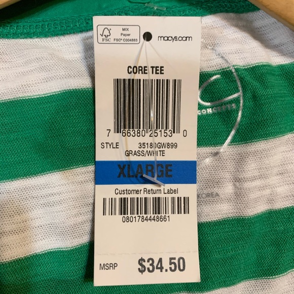 Inc - green/ white striped top - x-large - Picture 4 of 4